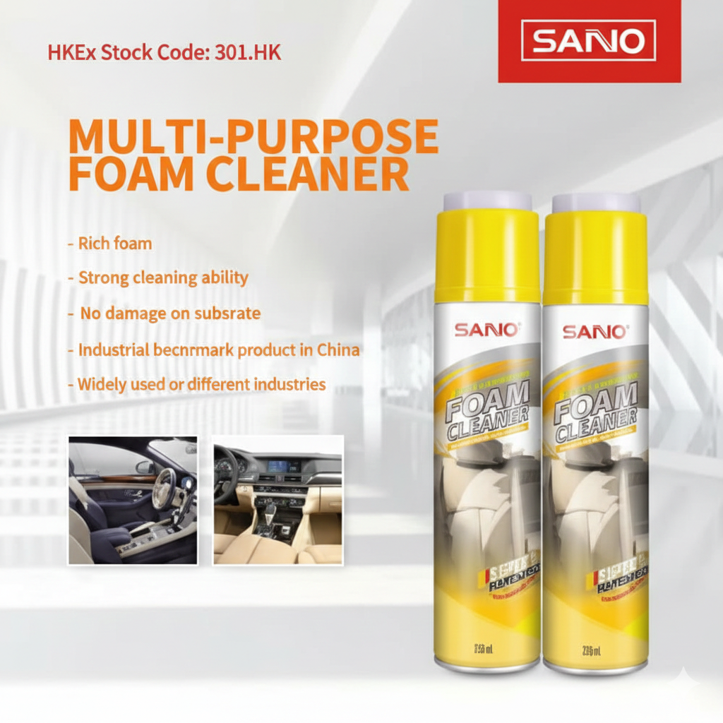 Multi Purpose Foam Cleaner – Powerful Stain Removal & Shine Formula for Home & Car