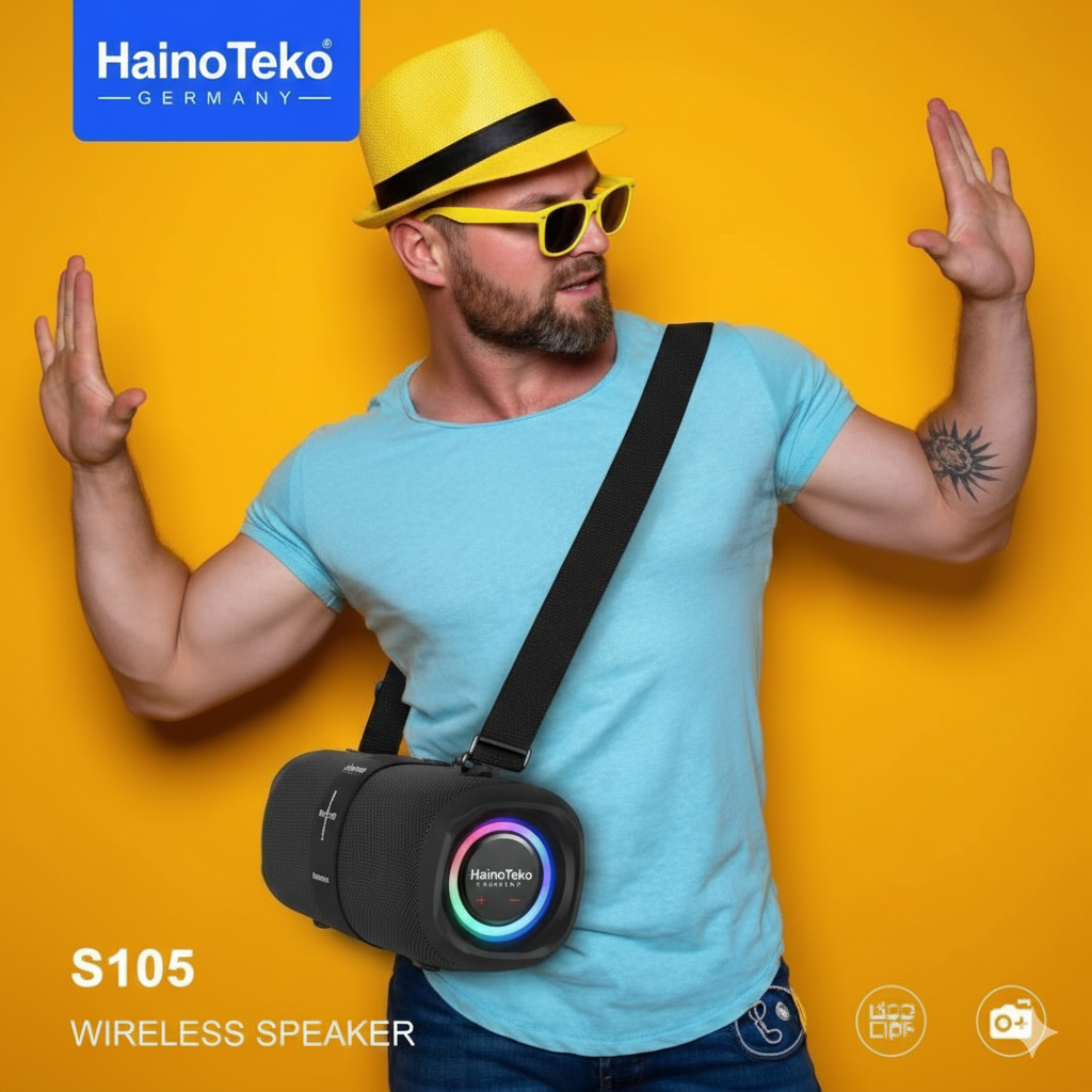 Haino Teko S105 Wireless Portable Speaker – Deep Bass Bluetooth Portable Speaker with Powerful Sound