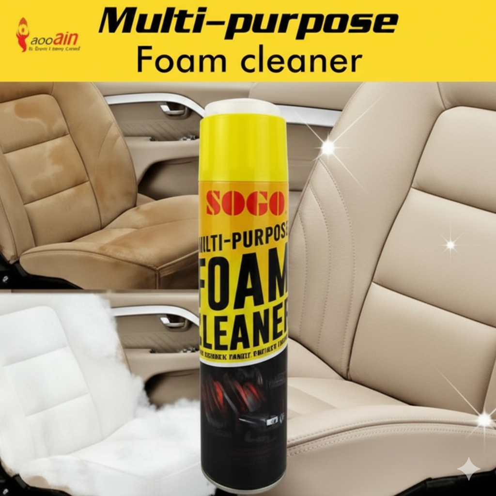 Multi Purpose Foam Cleaner – Powerful Stain Removal & Shine Formula for Home & Car