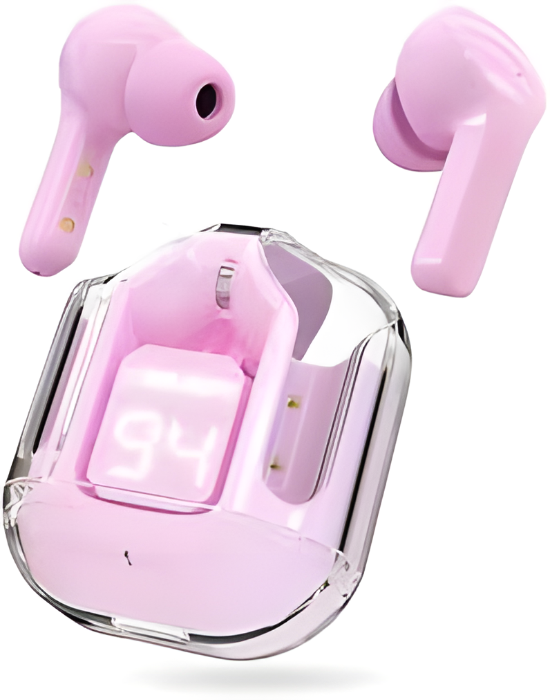 T12 Max Wireless Crystal Earbuds – HD Sound with Touch Control
