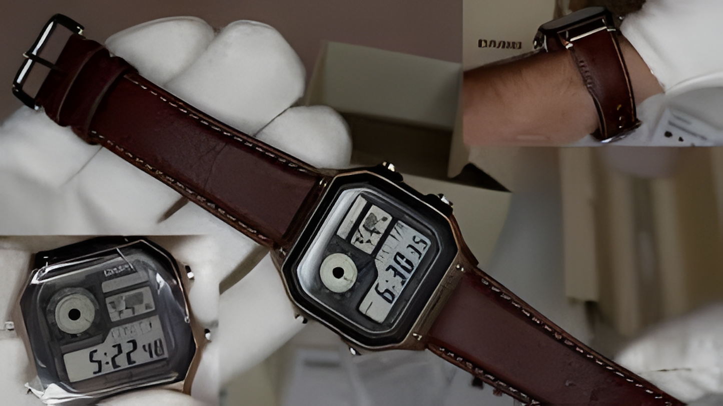 Casio Standard AE-1200WHL-5AV – World Time Digital Watch with Leather Strap