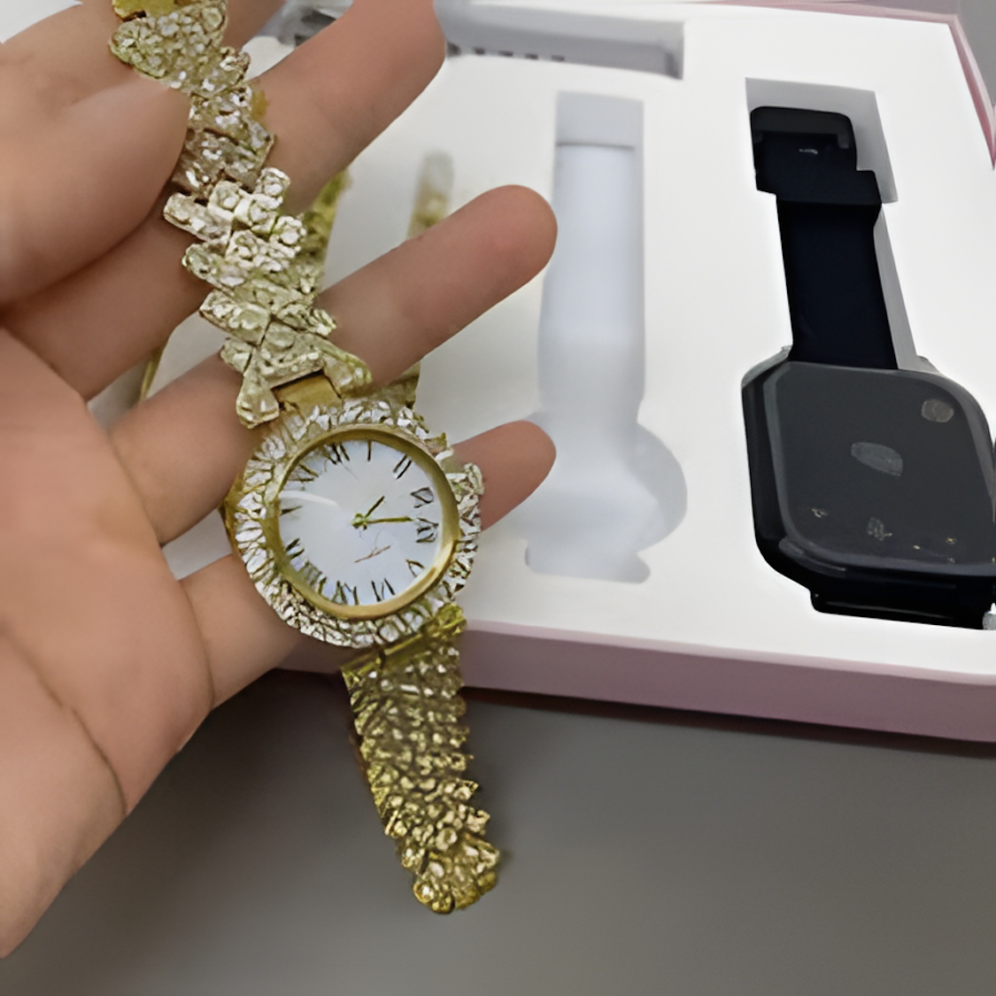 A58 Plus Smart Watch 6‑in‑1 Gift Set – Bluetooth Calling & Health Tracking Gift Set