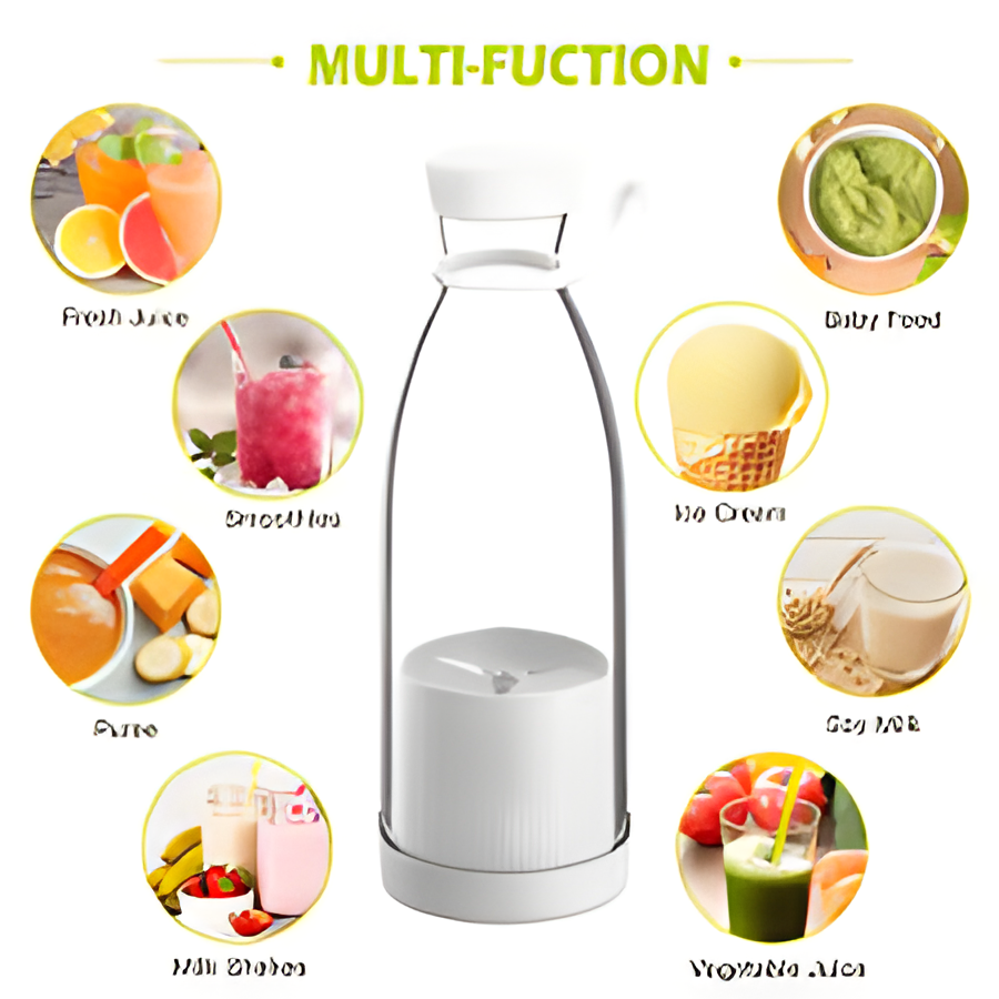 Portable Mini Juicer Blender – USB Rechargeable Multifunction Electric Smoothie Maker